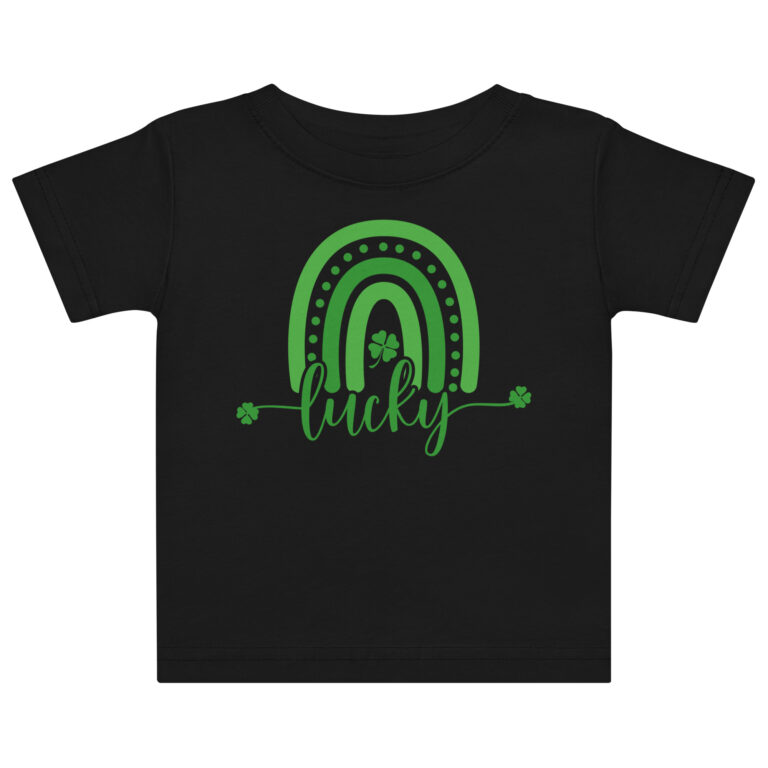 Lucky clover Boho Rainbow, St. Patrick's Day Baby jersey t-shirt