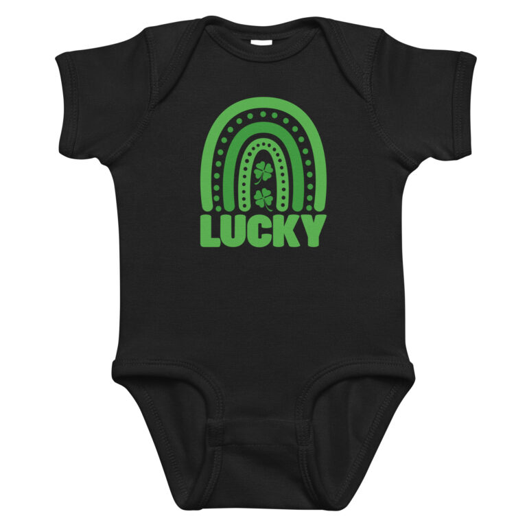 Lucky Boho Rainbow, blessed, Happy St. Patrick's Day Infant bodysuit