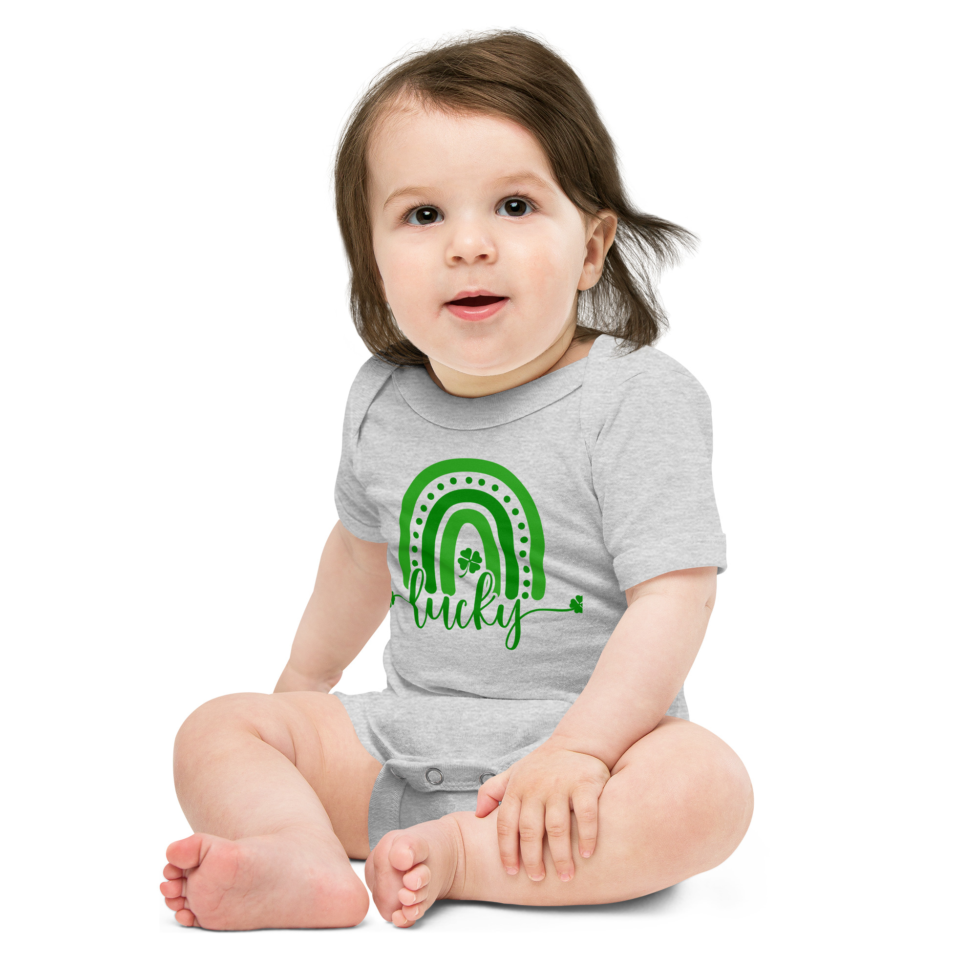 st. patrick's day baby short sleeve one piece