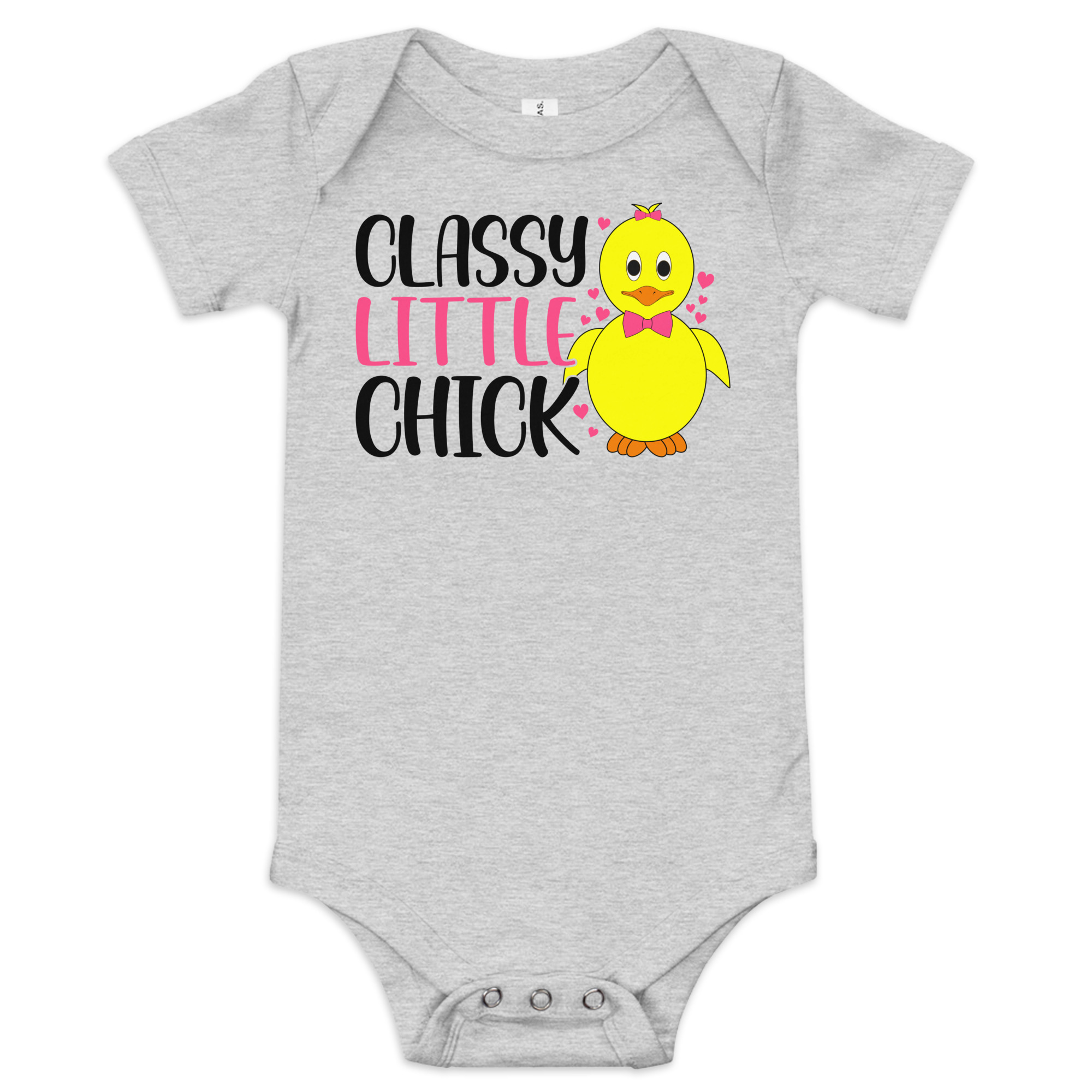 classy little chick, easter baby short sleeve one piece