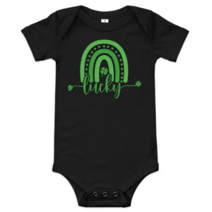 st. patrick's day baby short sleeve one piece