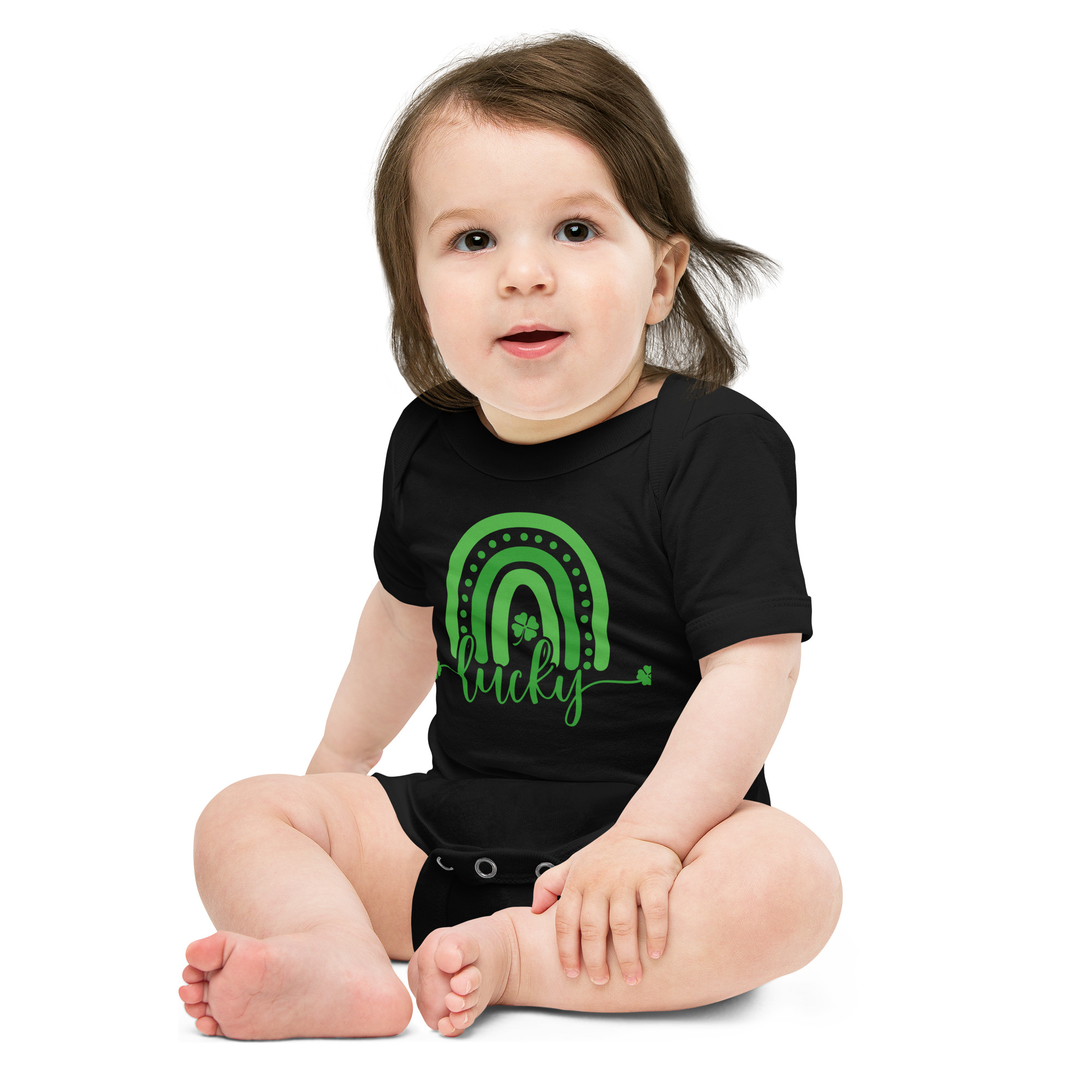 st. patrick's day baby short sleeve one piece