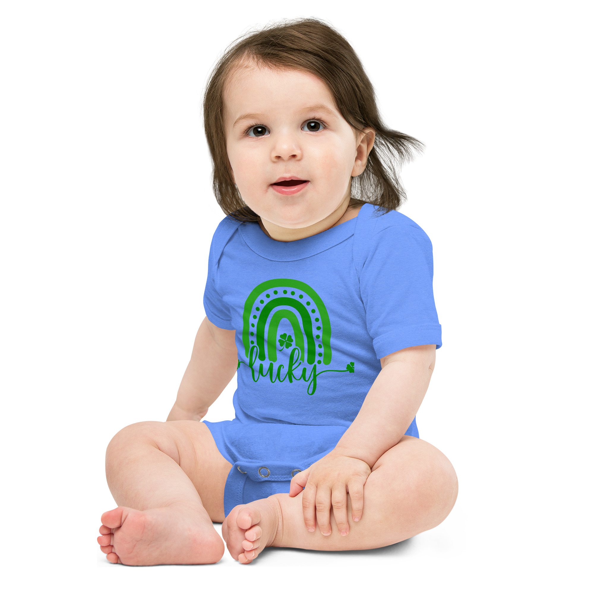 st. patrick's day baby short sleeve one piece