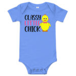 classy little chick, easter baby short sleeve one piece