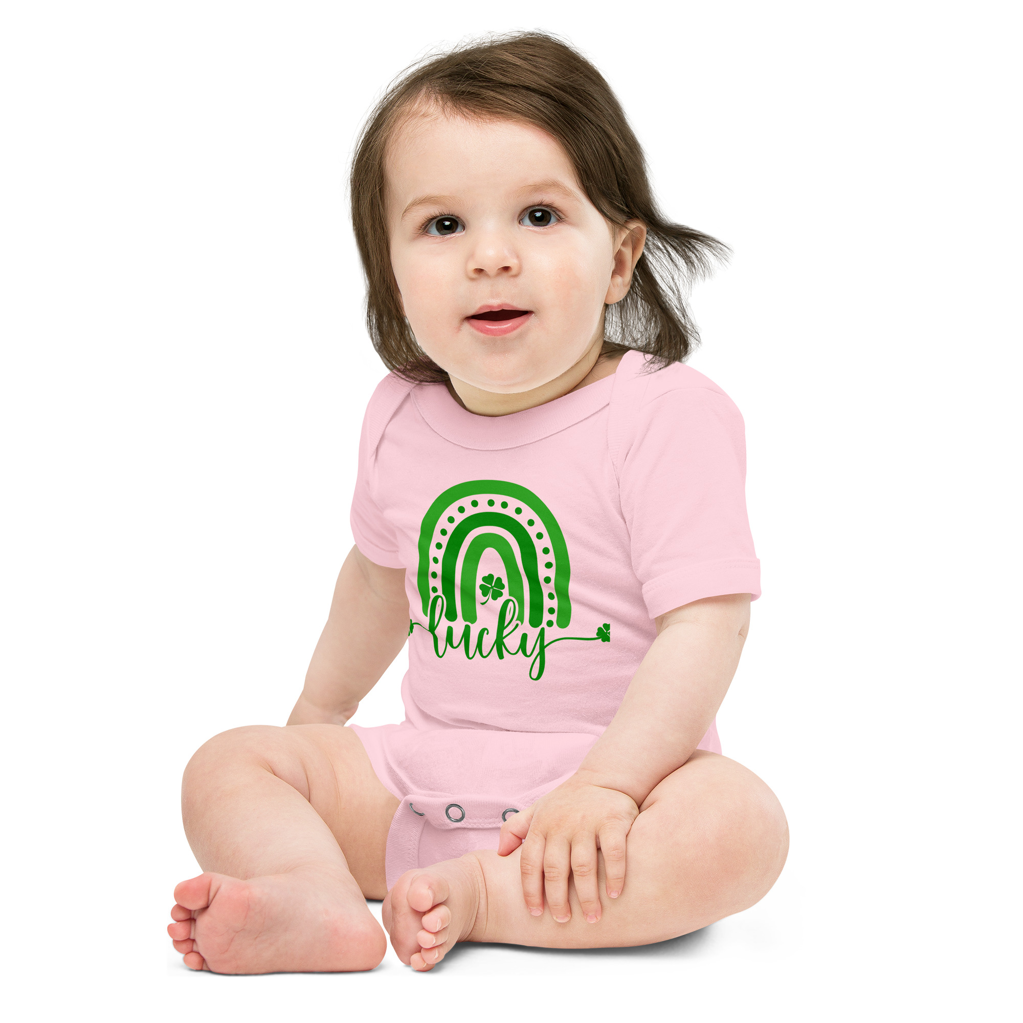 st. patrick's day baby short sleeve one piece