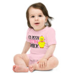 classy little chick, easter baby short sleeve one piece