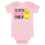 classy little chick, easter baby short sleeve one piece