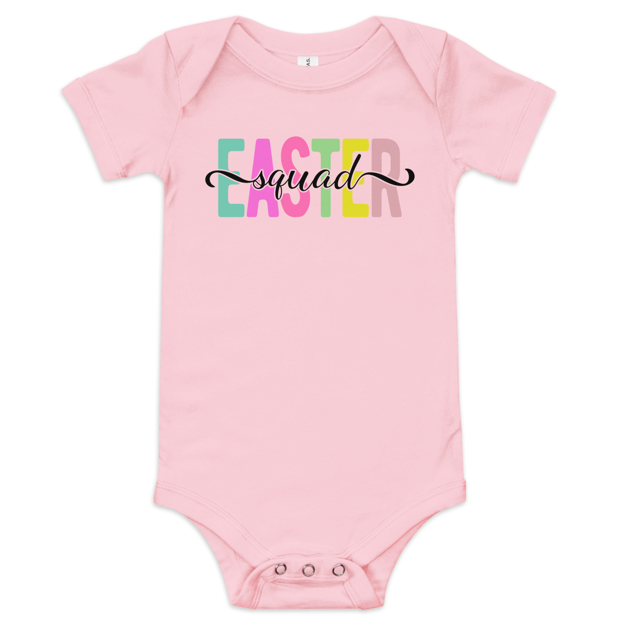 easter squad baby short sleeve one piece