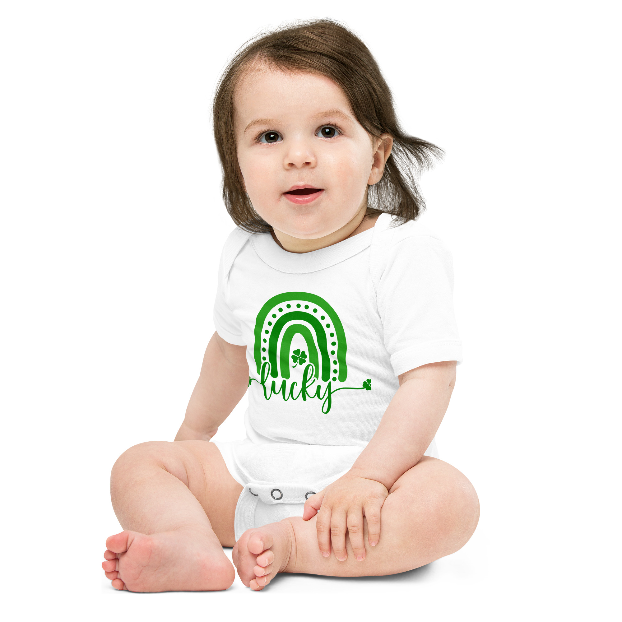 st. patrick's day baby short sleeve one piece