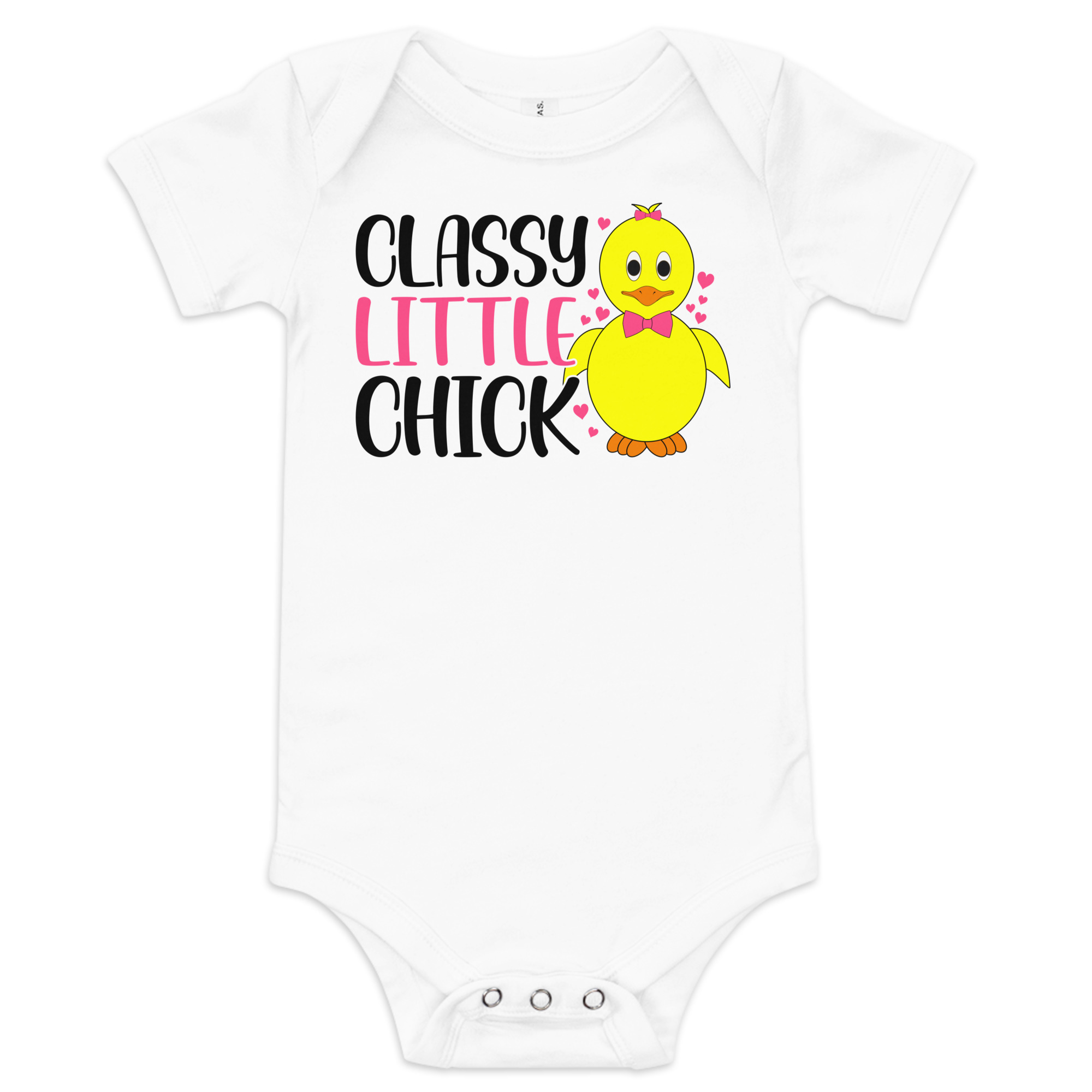 classy little chick, easter baby short sleeve one piece
