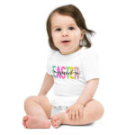 easter squad baby short sleeve one piece