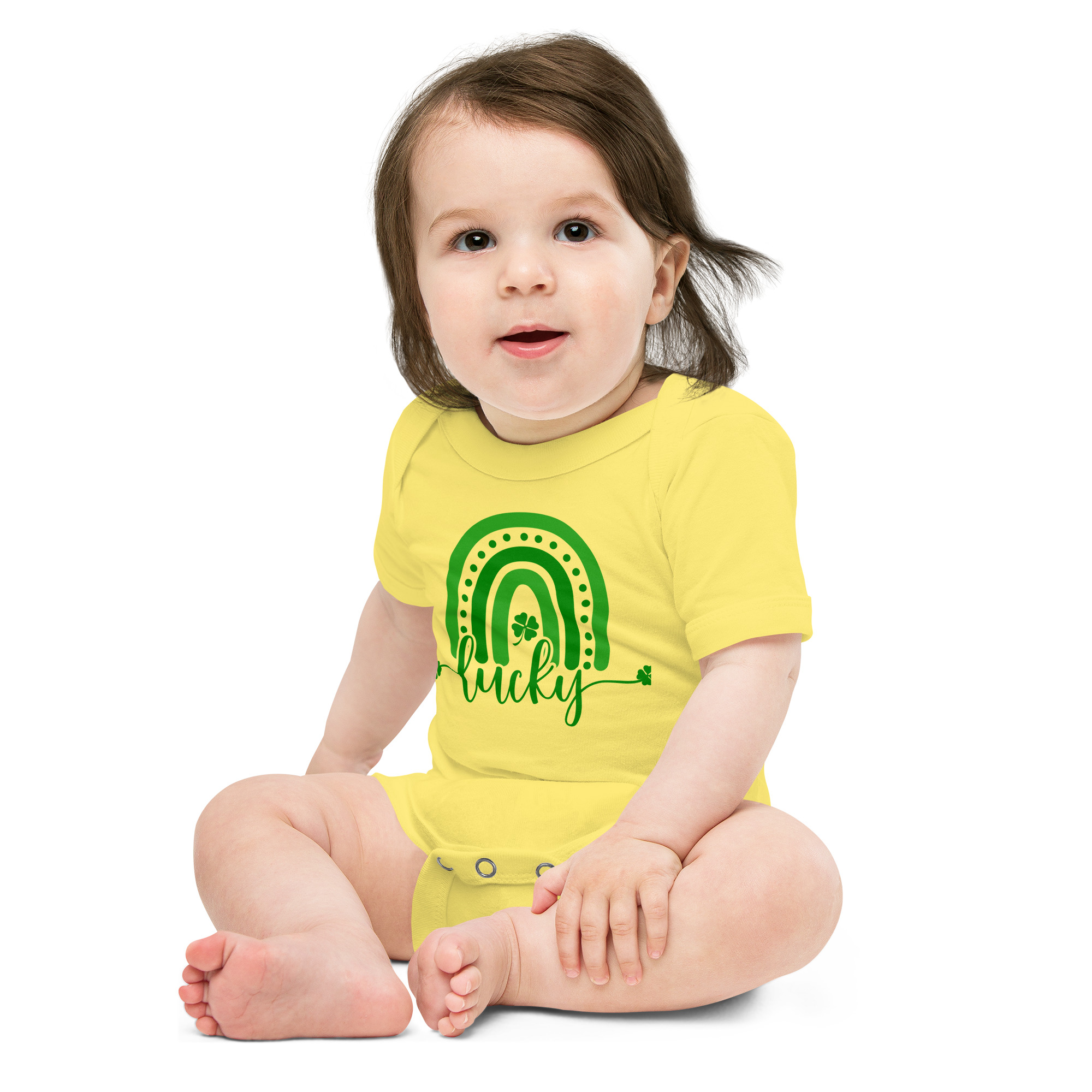 st. patrick's day baby short sleeve one piece