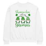 shamrockin’ with my gnomies, st. patrick's day crew neck sweatshirt