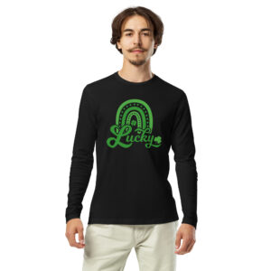 st. patrick's day long sleeve fitted crew