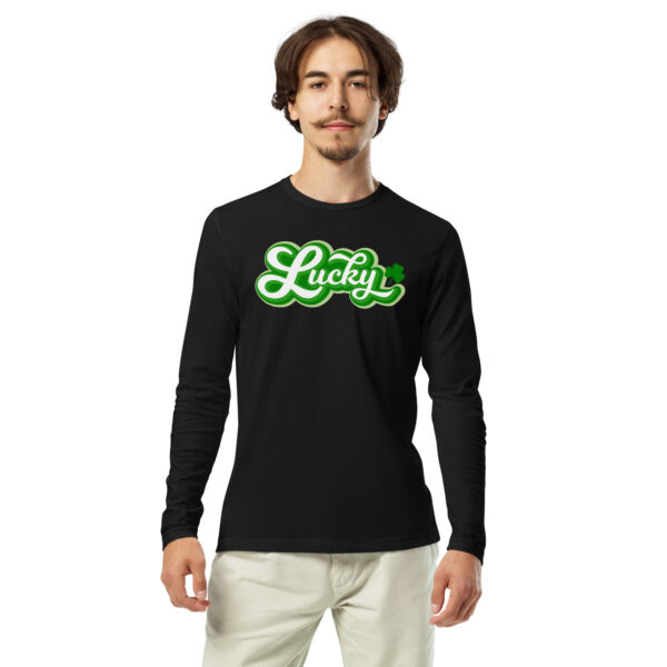 st. patrick's day long sleeve fitted crew