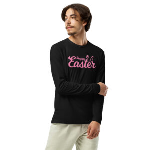 easter day, easter holiday, men's long sleeve fitted crew tee