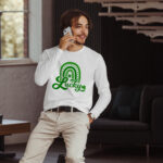 st. patrick's day long sleeve fitted crew