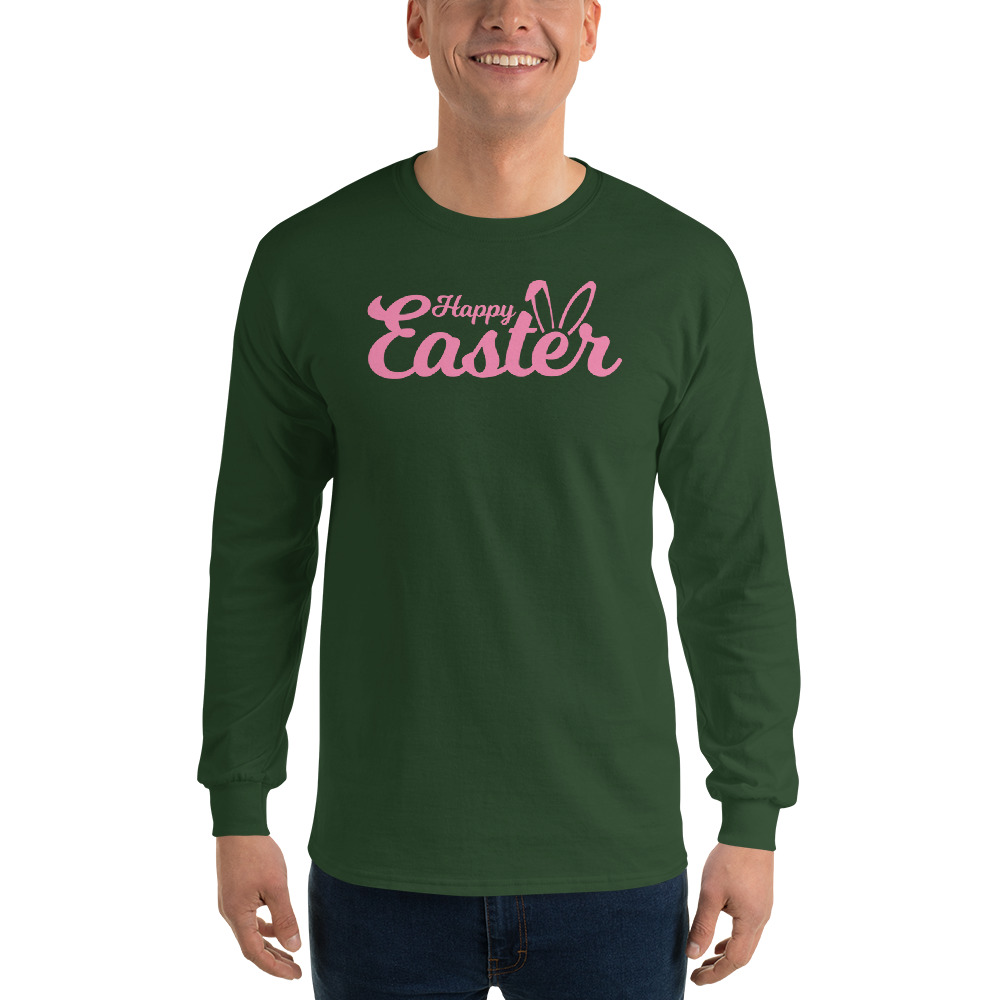 happy easter men’s long sleeve shirt