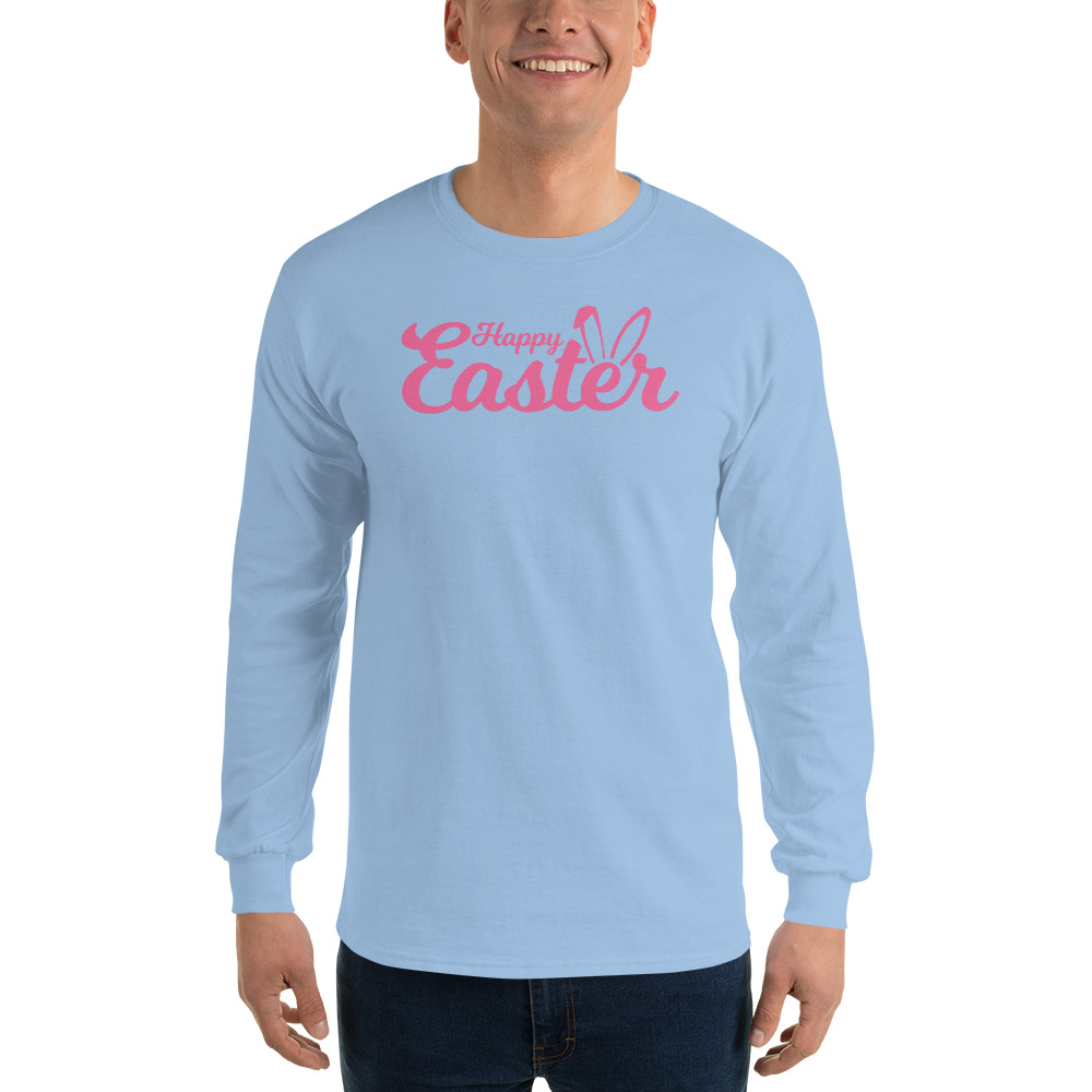happy easter men’s long sleeve shirt