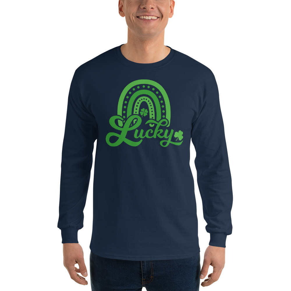 st. patrick's day men’s long sleeve shirt