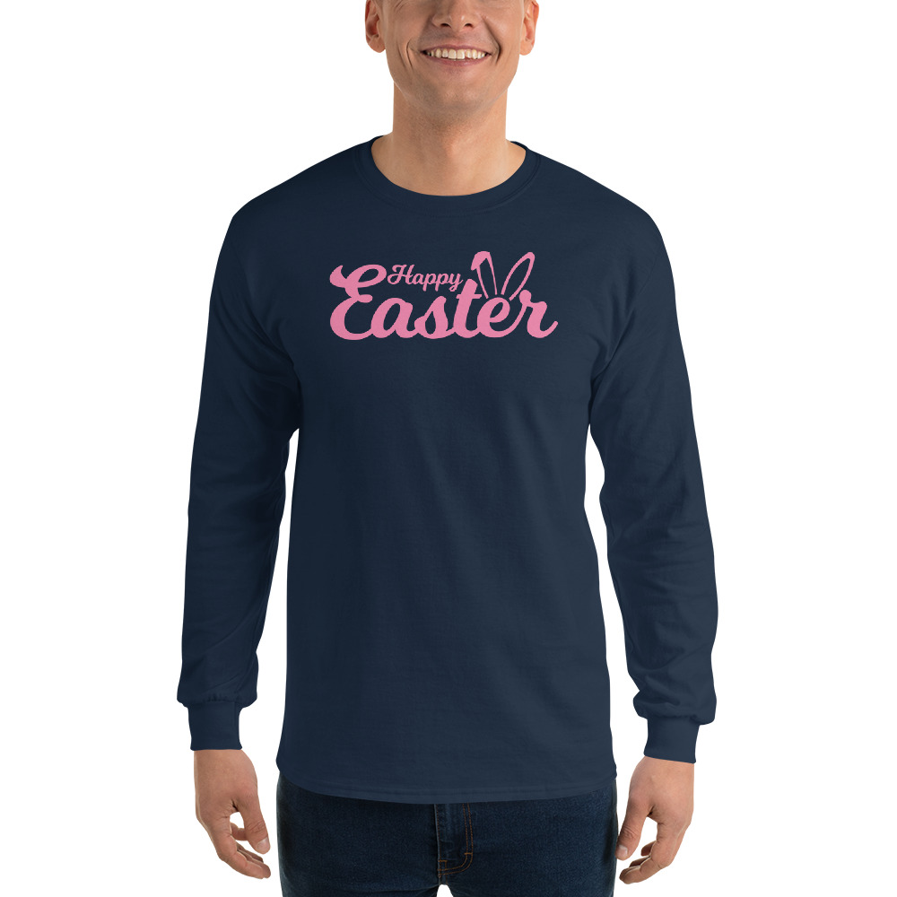 happy easter men’s long sleeve shirt