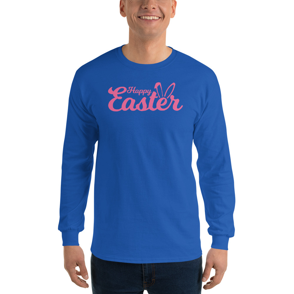 happy easter men’s long sleeve shirt