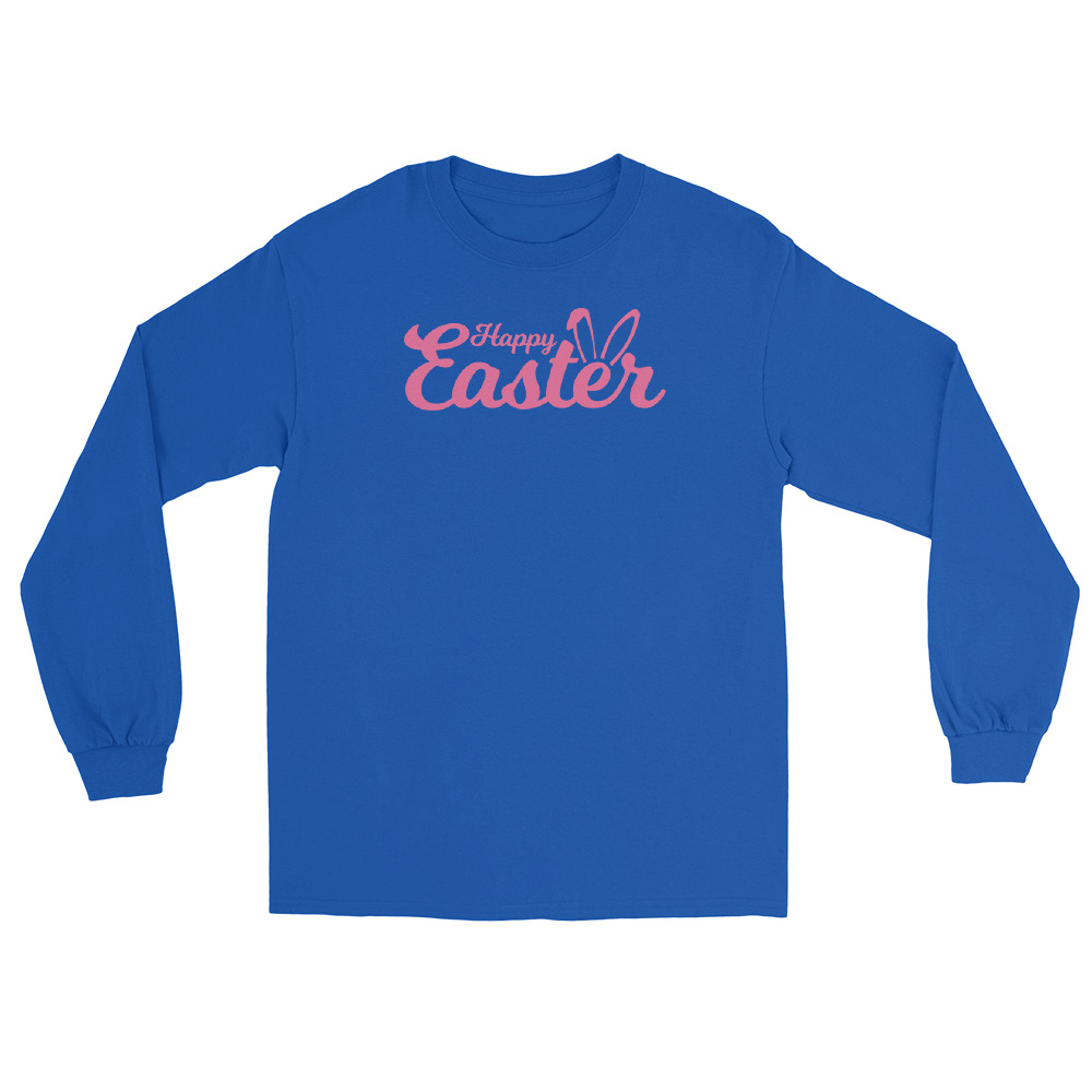 happy easter men’s long sleeve shirt