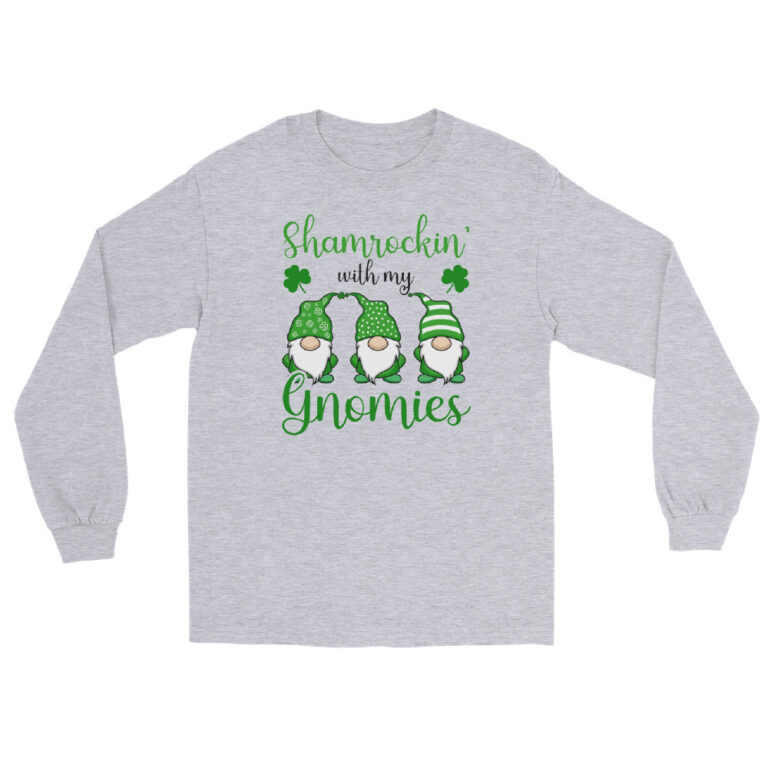 Shamrockin’ with my gnomies, St. Patrick's Day Men’s Long Sleeve T-shirt