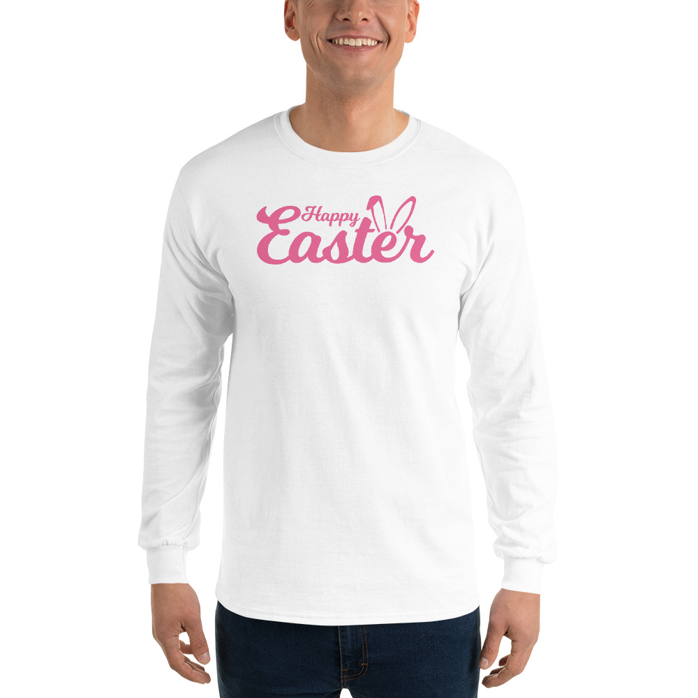 happy easter men’s long sleeve shirt