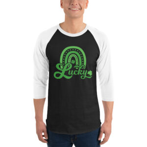st. patrick's day 3/4 sleeve raglan shirt