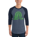 st. patrick's day 3/4 sleeve raglan shirt