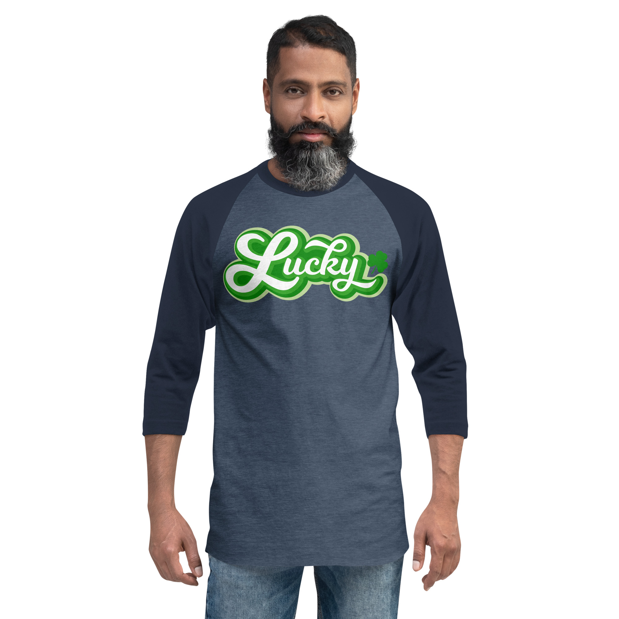 st. patrick's day 3/4 sleeve raglan shirt