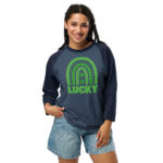 st. patrick's day 3/4 sleeve raglan shirt