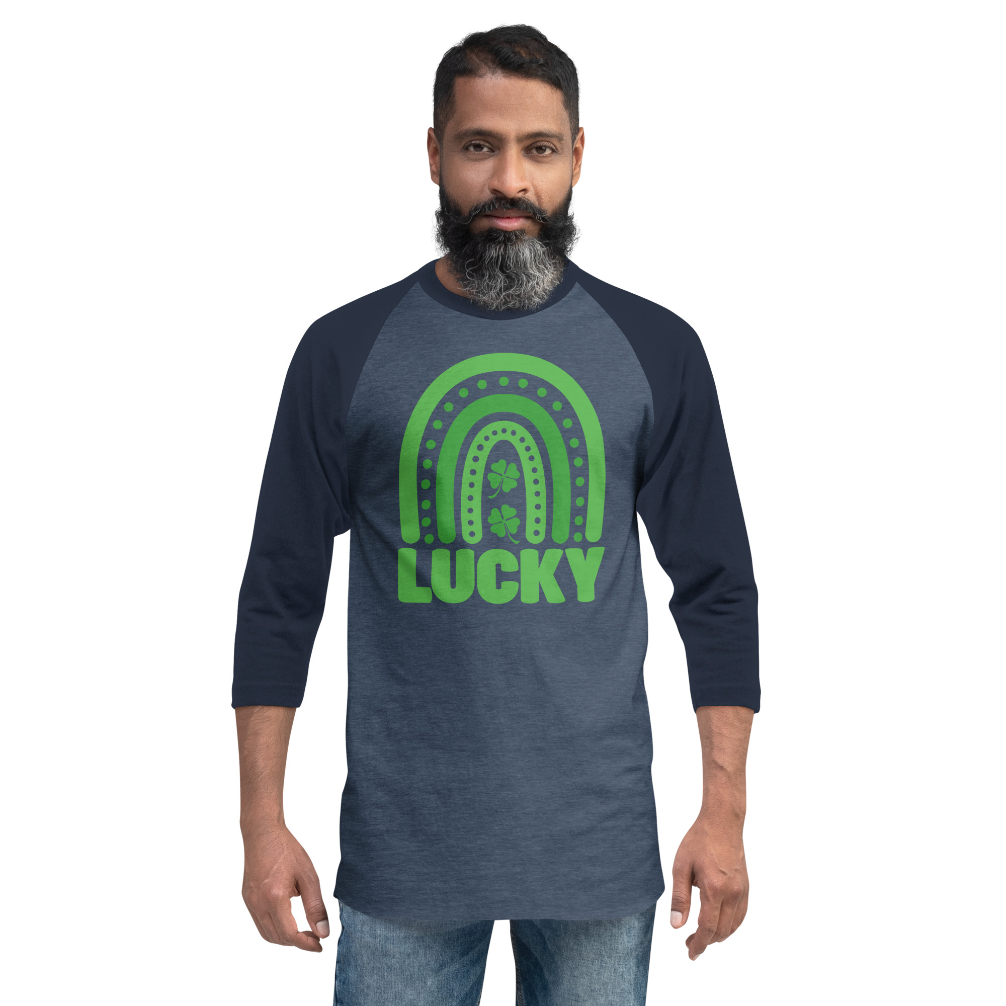 st. patrick's day 3/4 sleeve raglan shirt