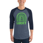 st. patrick's day 3/4 sleeve raglan shirt