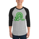 st. patrick's day 3/4 sleeve raglan shirt