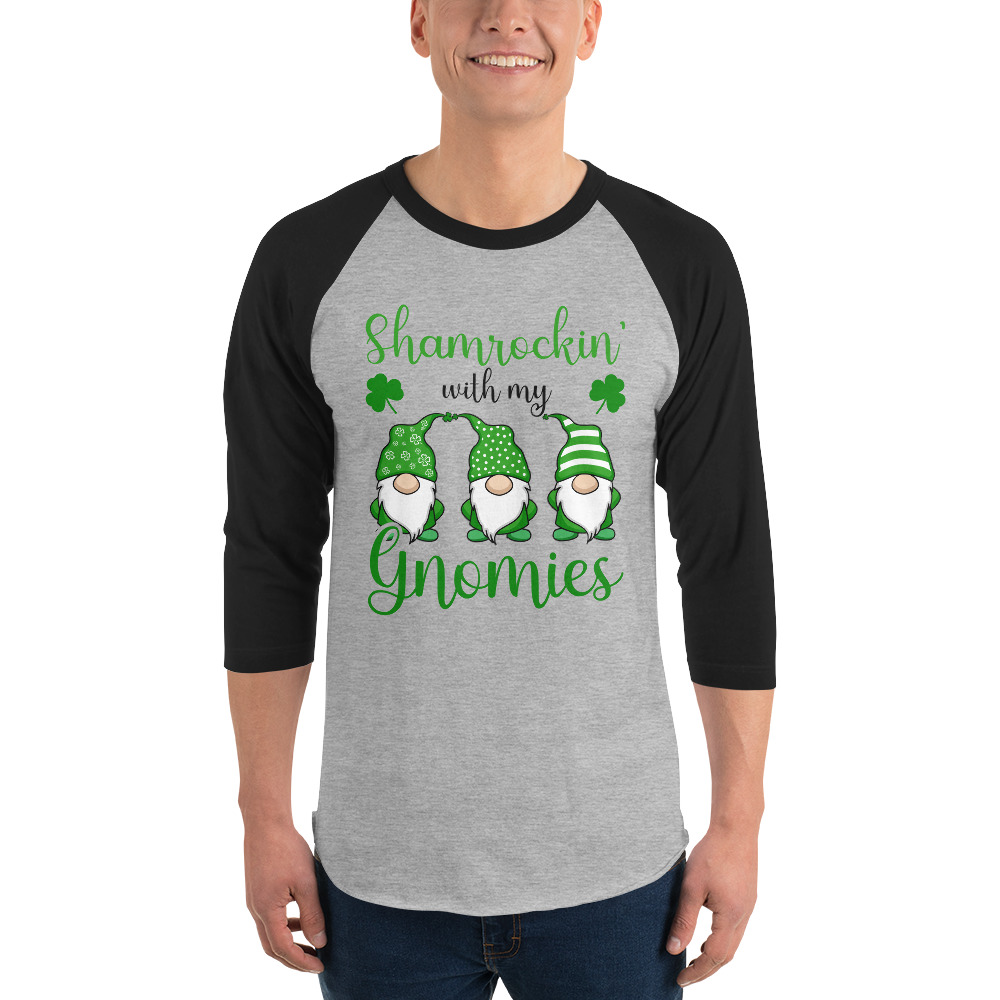 st. patrick's day 3/4 sleeve raglan shirt