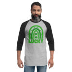 st. patrick's day 3/4 sleeve raglan shirt