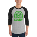 st. patrick's day 3/4 sleeve raglan shirt