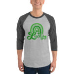 st. patrick's day 3/4 sleeve raglan shirt