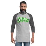 st. patrick's day 3/4 sleeve raglan shirt