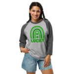 st. patrick's day 3/4 sleeve raglan shirt