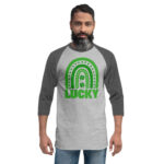 st. patrick's day 3/4 sleeve raglan shirt