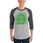 st. patrick's day 3/4 sleeve raglan shirt
