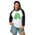 st. patrick's day 3/4 sleeve raglan shirt