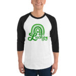 st. patrick's day 3/4 sleeve raglan shirt