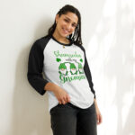 st. patrick's day 3/4 sleeve raglan shirt