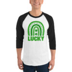 st. patrick's day 3/4 sleeve raglan shirt
