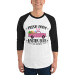 easter farm fresh truck 3/4 sleeve raglan shirt