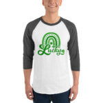 st. patrick's day 3/4 sleeve raglan shirt